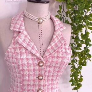Tweed Halter Neck Waistcoat